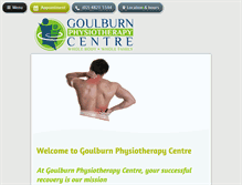Tablet Screenshot of goulburnphysio.com.au